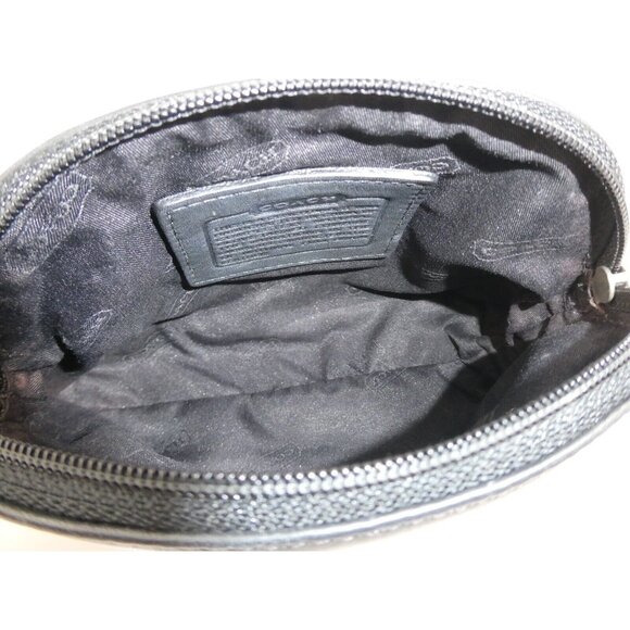 Coach Black Leather Medium Cosmetic Case Pouch - Picture 7 of 16
